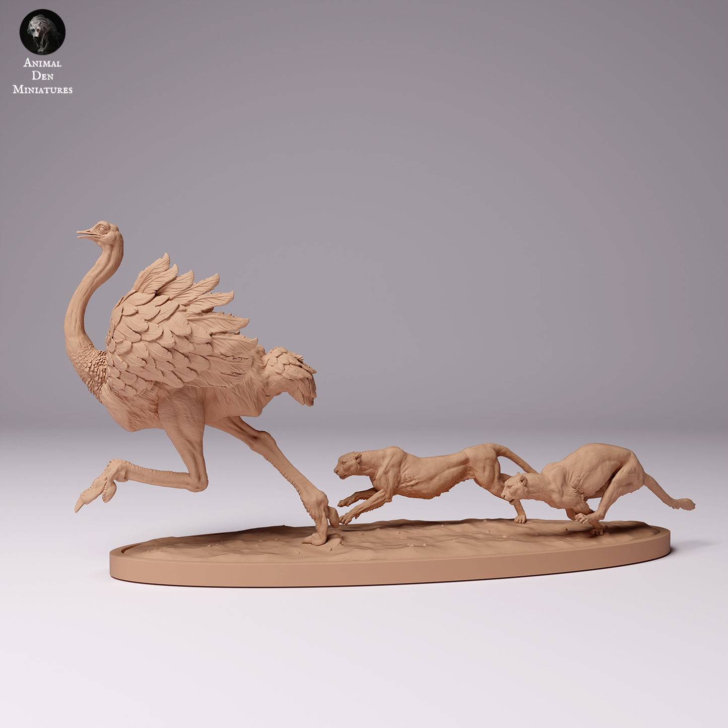 Foto do produto da figura de animal diorama, modelismo: 0: Chita a caçar Avestruz: Animais da África