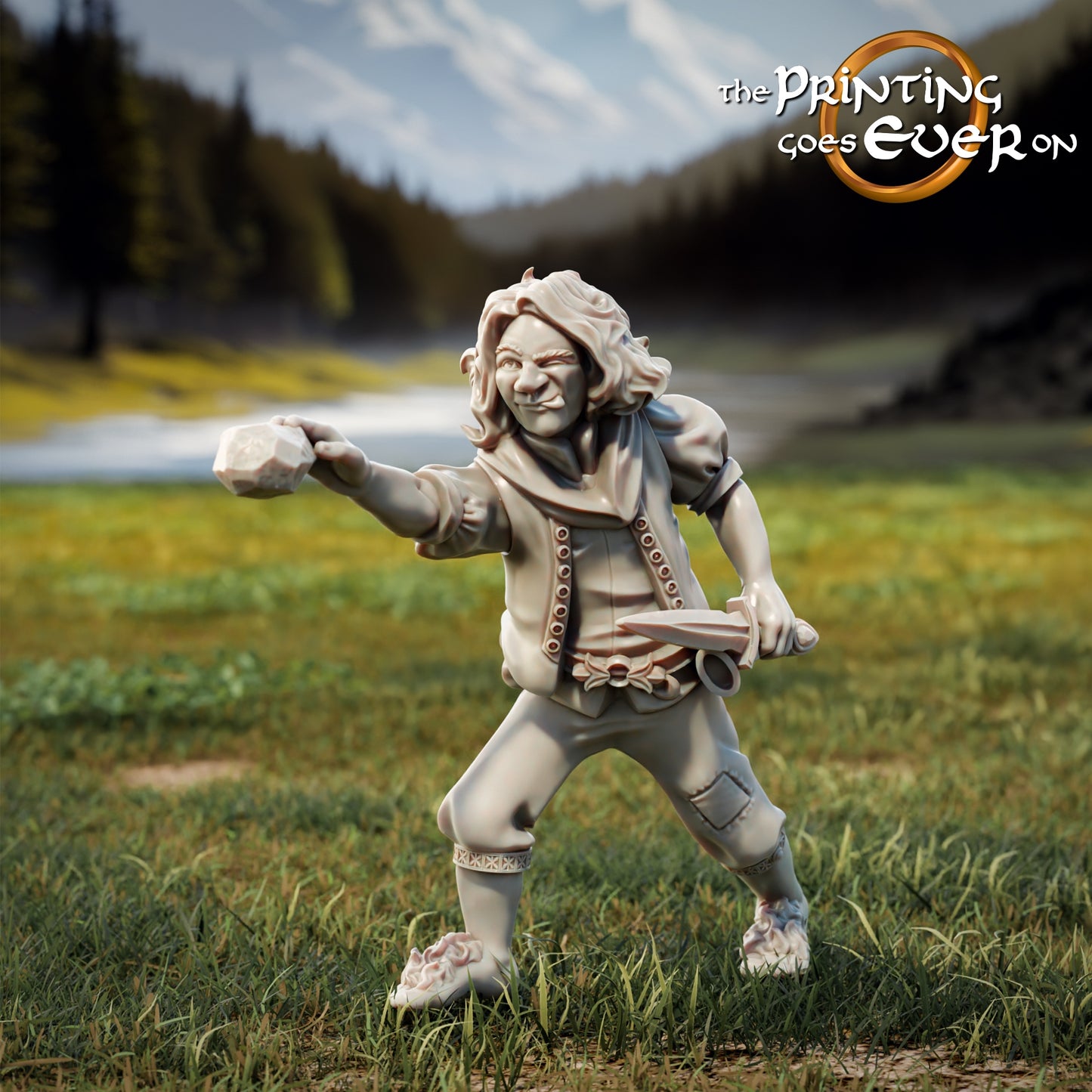 Produktová fotografie Tabletop 28mm The Printing Goes Ever On (TPGEO) 0: 9 Hrdinů v bojové póze Remastered: Společníci z lidí, elfů, trpaslíků a hobitů - Válečníci