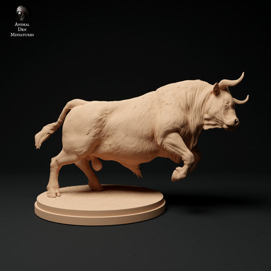 Foto do produto Figura de Animal Diorama, Modelismo: 0: Figura de Animal da Fazenda: Touro em Fúria - Touro Red Devon
