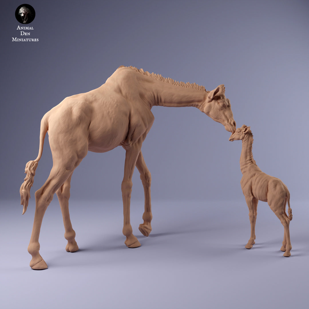 Foto do produto Figura de Animal Diorama, Modelismo: 0: Girafa Mãe com Filhote: Animais da África