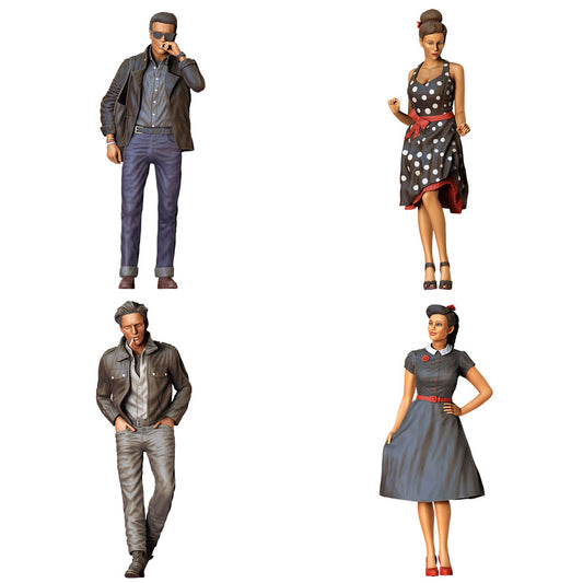 Foto do produto 0: Conjunto de Mulheres e Homens Rock n Roll Estilo Rockabilly