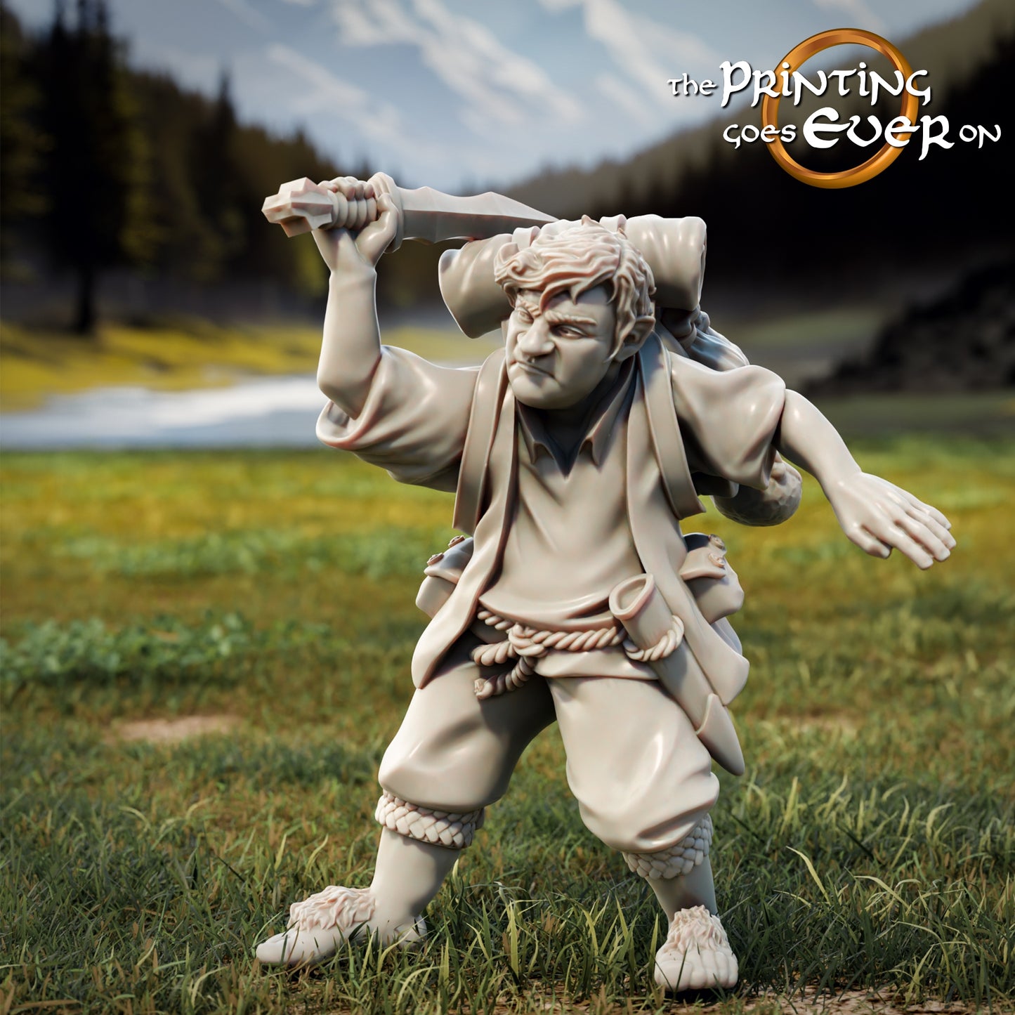 Produktová fotografie Tabletop 28mm The Printing Goes Ever On (TPGEO) 0: 9 Hrdinů v bojové póze Remastered: Společníci z lidí, elfů, trpaslíků a hobitů - Válečníci