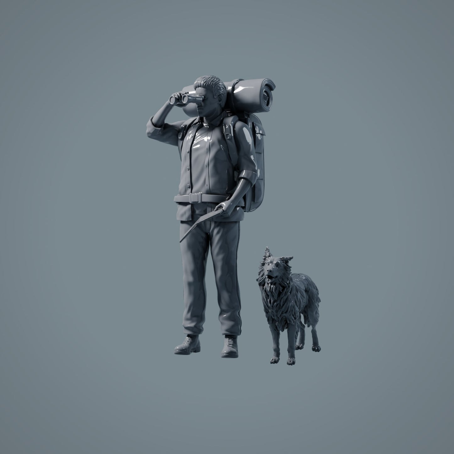 Figura de Estimação: Cão em Pé - Border Collie (a007)