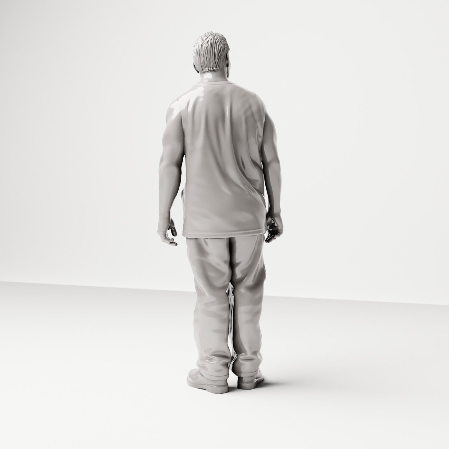 Stehende Figur: Mann mit ärmellosem Oberteil & Hose (Ref. Nr. 479) - vollständige Studioansicht 4
