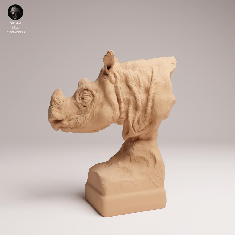 Produktfoto 2: Wildtier Tierfigur: Sumatra-Nashorn-Männchen - Büste (25_03_10)