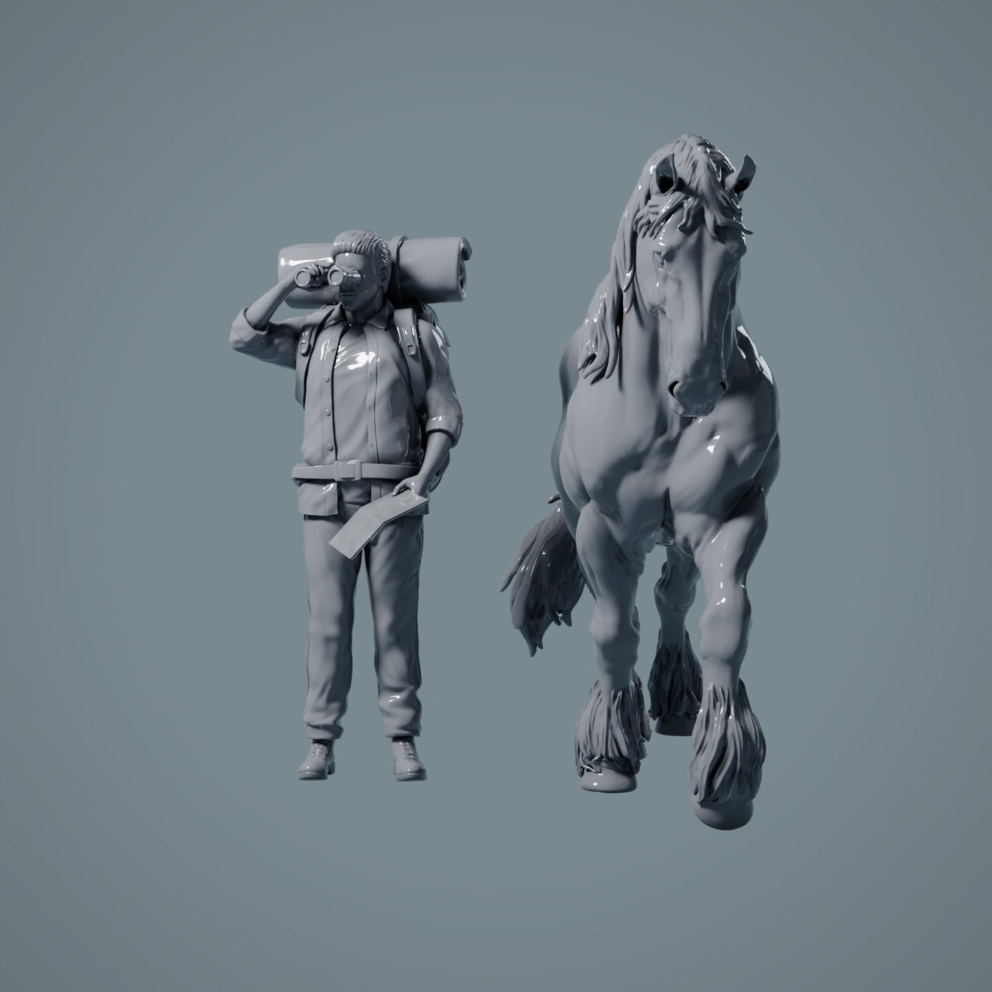 Farmařská zvířecí figura: klusající kůň - Suffolk Punch (a010)