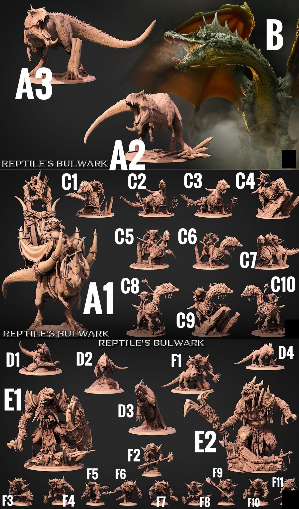 Imagem do produto 6 de 7: Miniatura de Tabletop: Cavaleiro Lagarto / Guerreiro Lagarto em Montaria de Dinossauro, Cavalaria de Saurídeos, Cavaleiro de Bestas com Clava de Duas Mãos (23_06_C10)