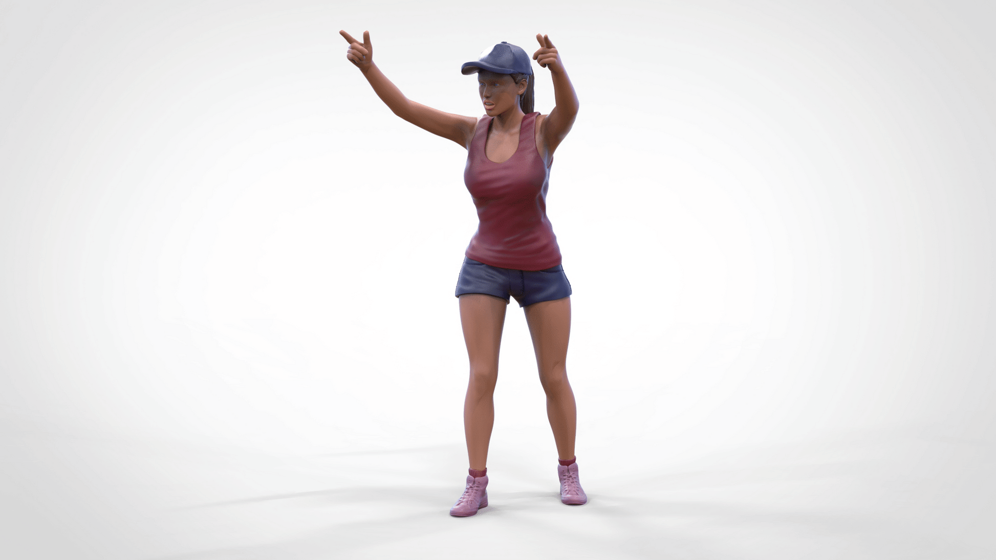 Produktfoto Diorama und Modellbau Miniatur Figur: Fan weiblich