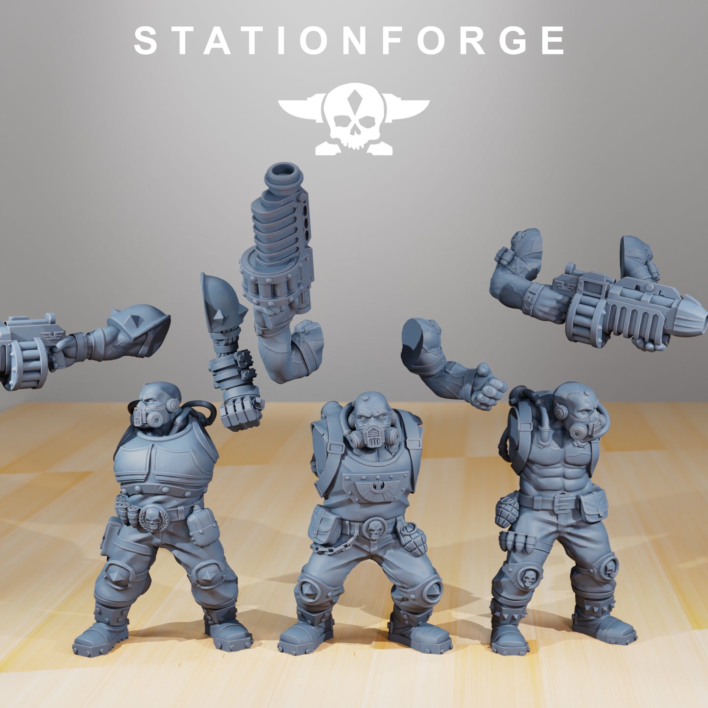 Produktová fotografie 28mm Tabletop miniatury Stationforge: Národní garda guerillové
