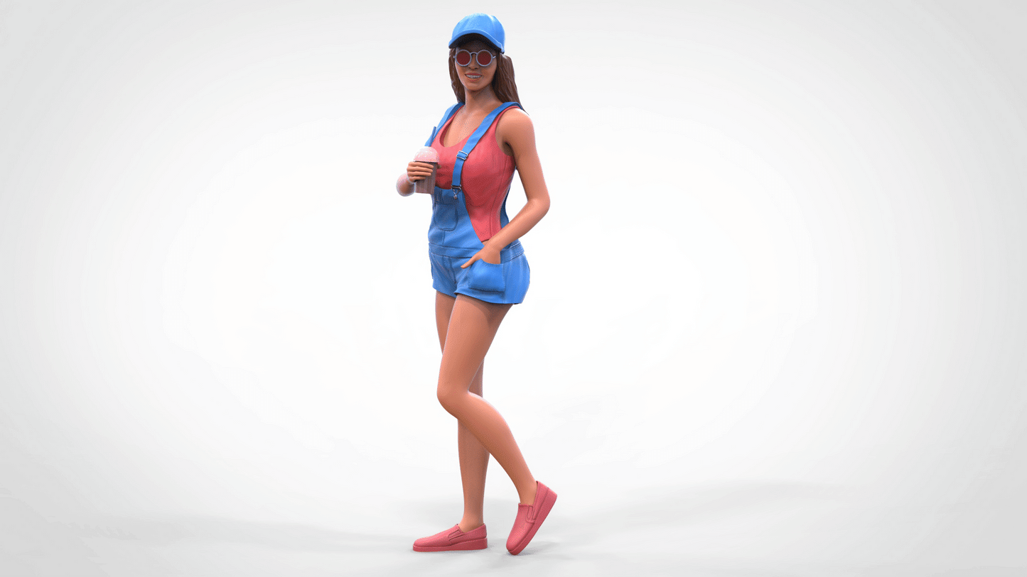 Produktfoto Diorama und Modellbau Miniatur Figur: Frau mit Eis
