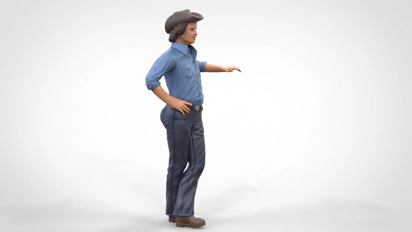 Foto do produto Diorama e Modelismo Miniatura: Homem com Chapéu de Cowboy 2
