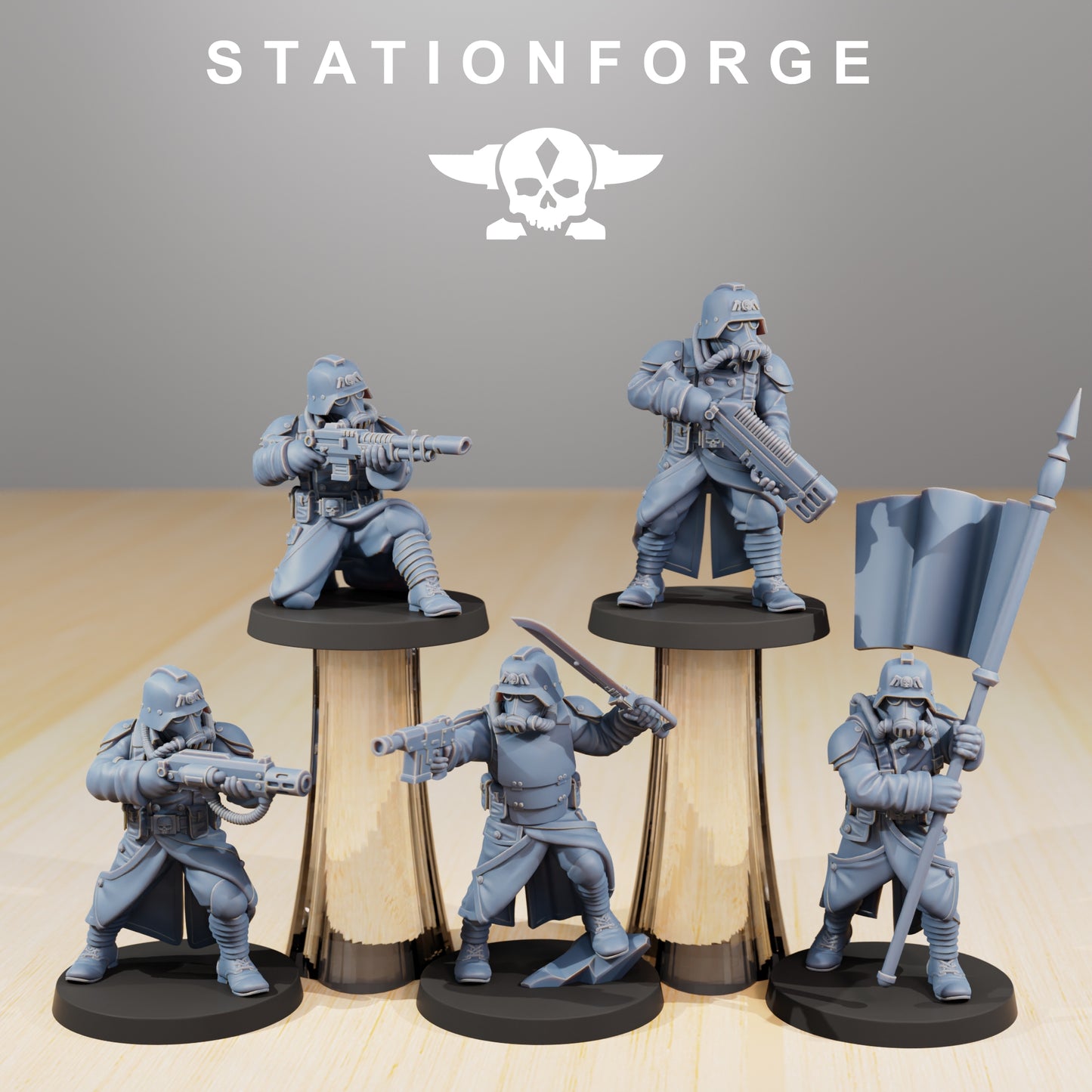 Produktová fotografie 28mm Tabletop Minis Stationforge: Command Force