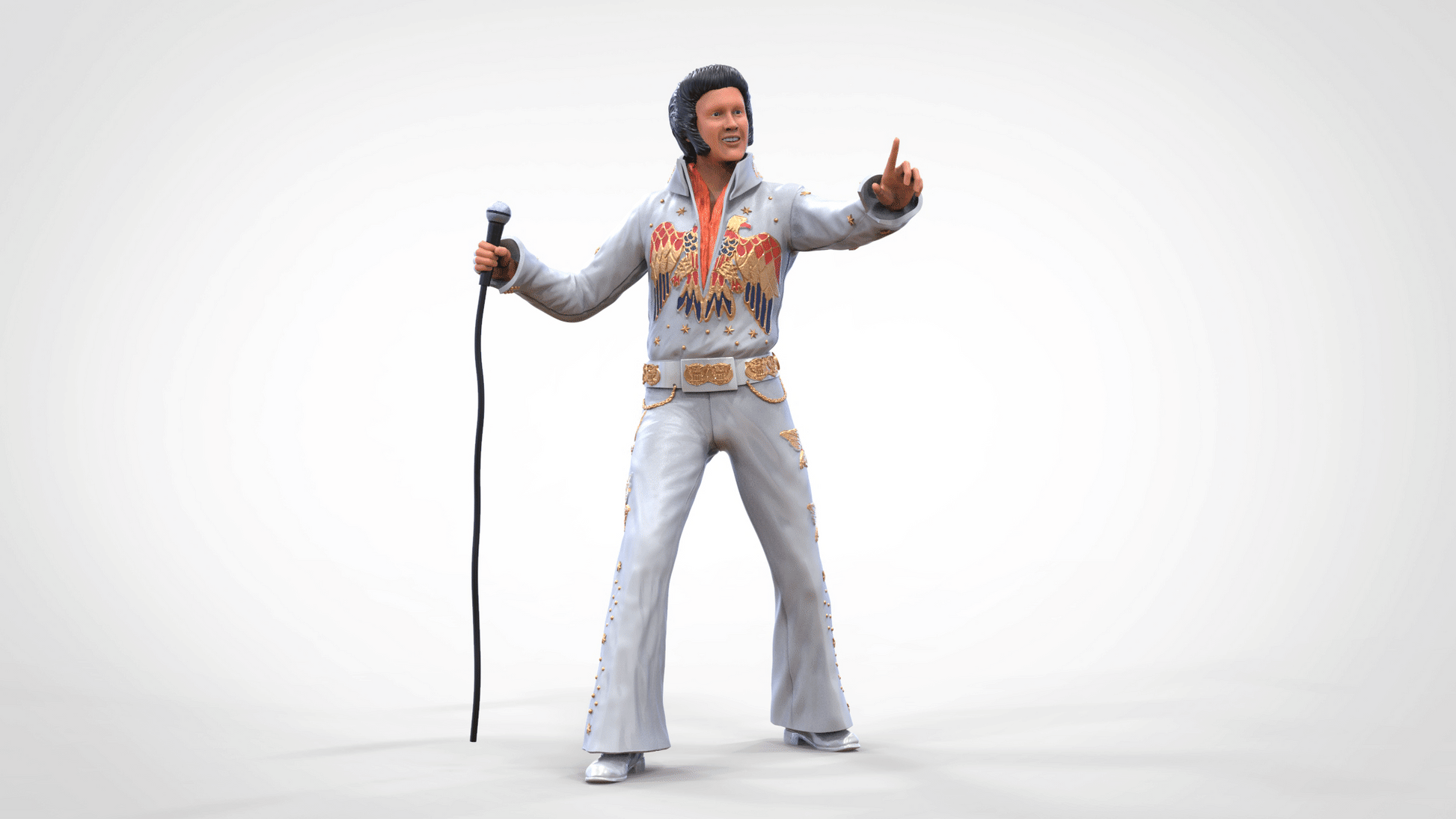 Product photo diorama and model building miniature figure: Famous singer