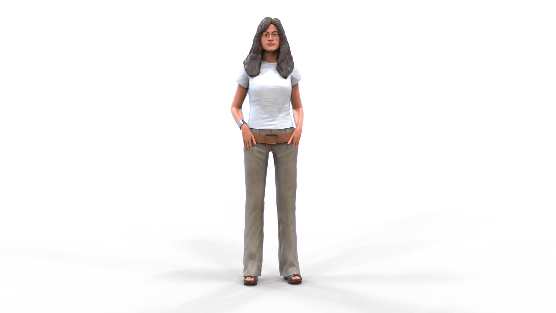 Produktfoto Diorama und Modellbau Miniatur Figur: Frau wartend