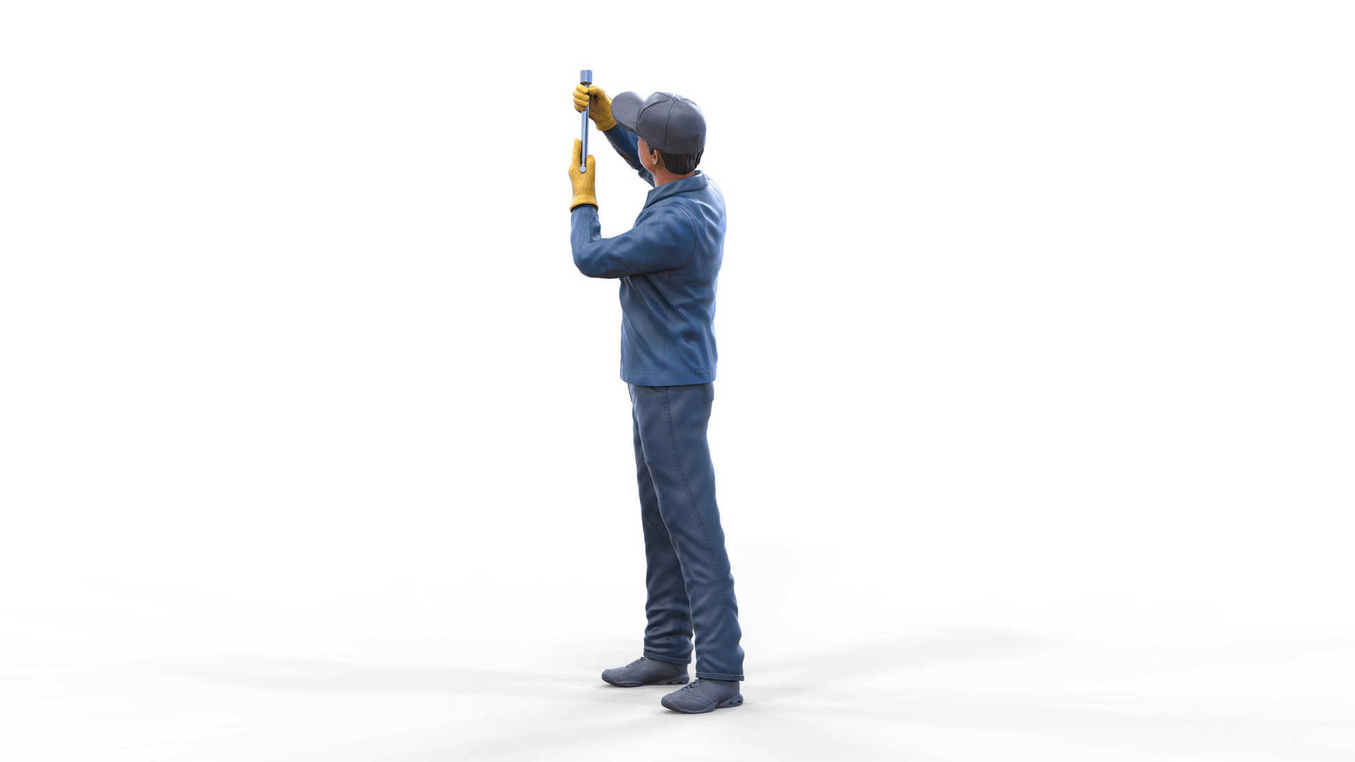 Product photo diorama and model building miniature figure: Mechanic overhead 1