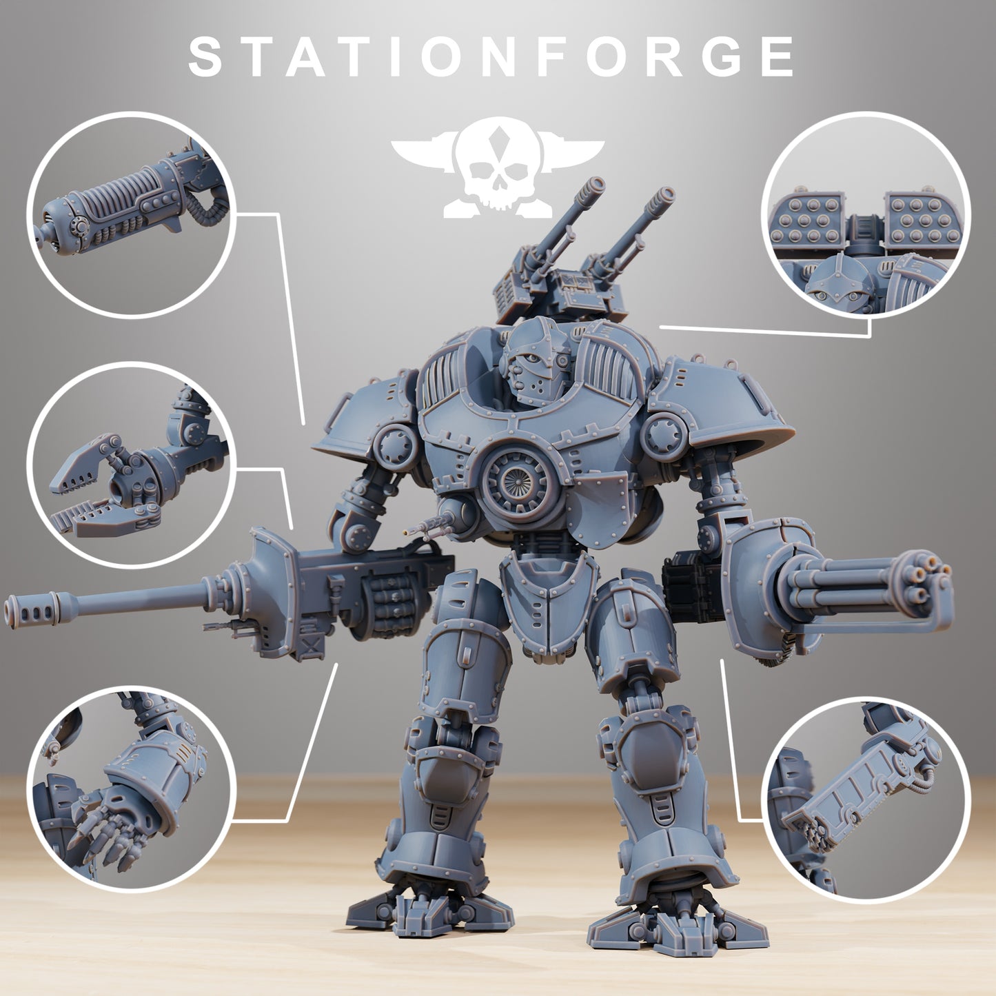 Foto do produto 28mm Tabletop Minis Stationforge: Defender MK2