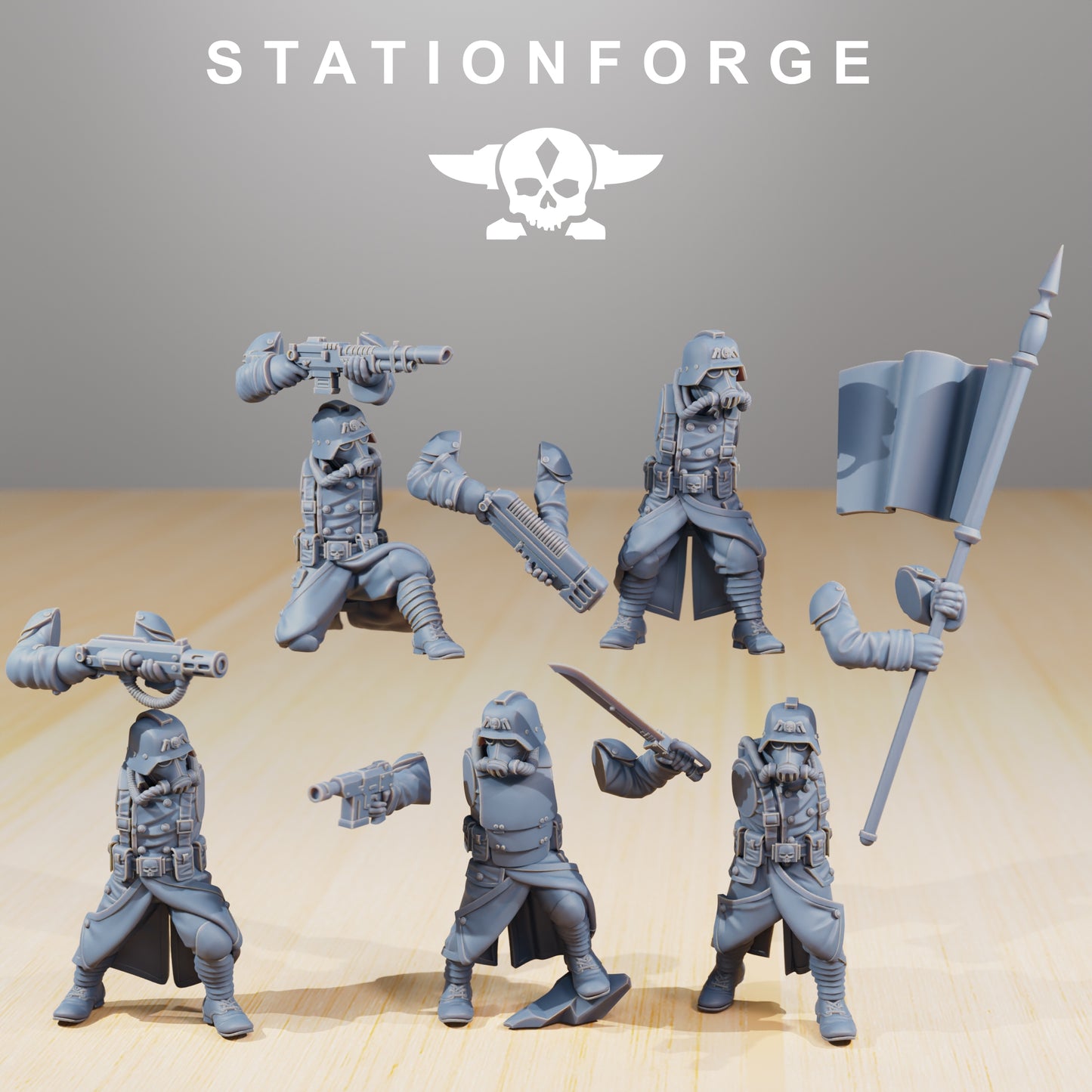 Produktová fotografie 28mm Tabletop Minis Stationforge: Command Force