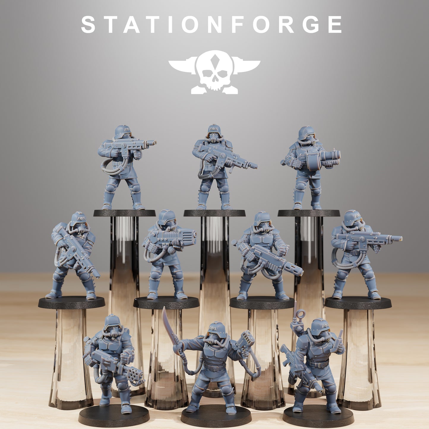 Foto do produto 28mm Tabletop Minis Stationforge: Comandos