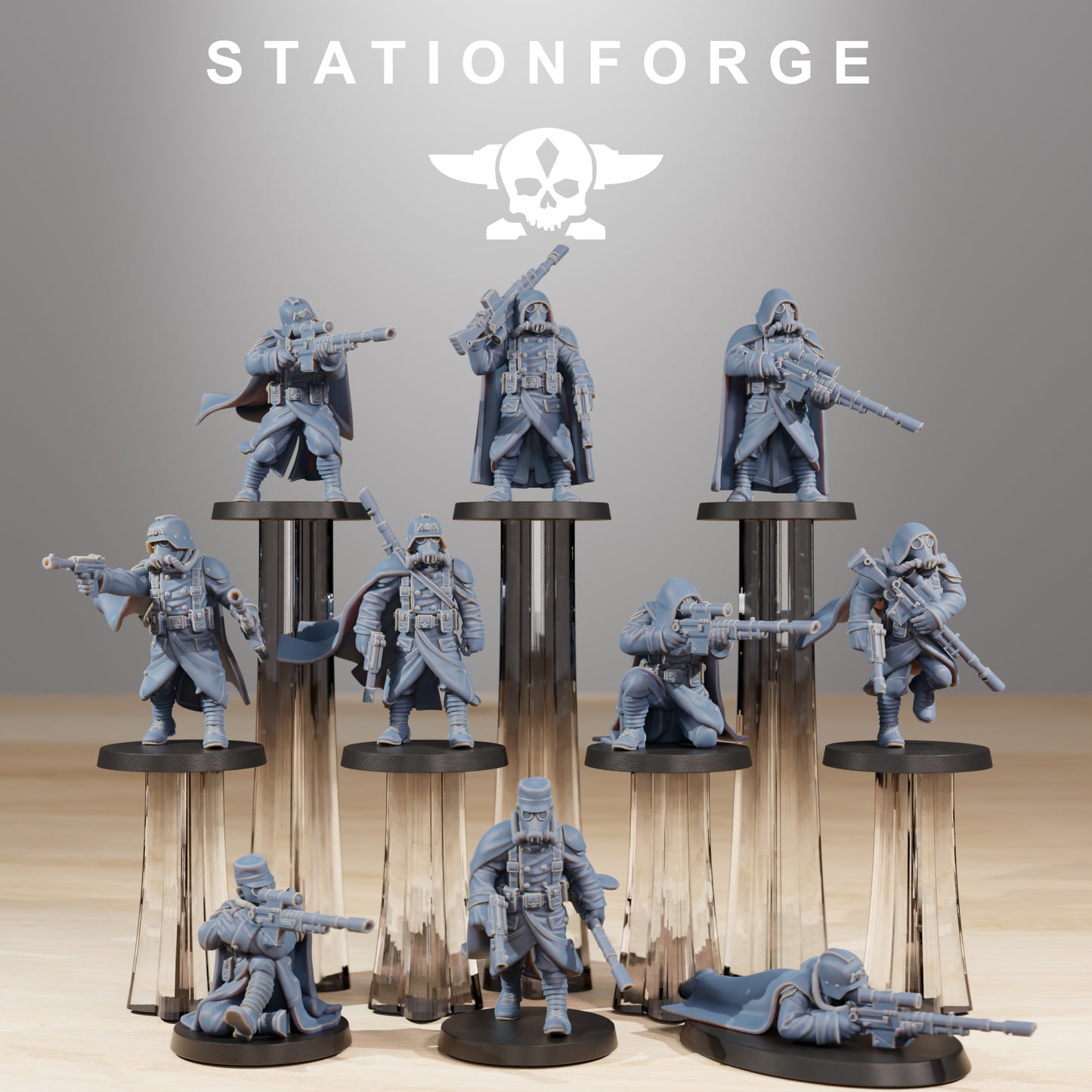 Produktová fotografie 28mm Tabletop Minis Stationforge: Ostřelovači