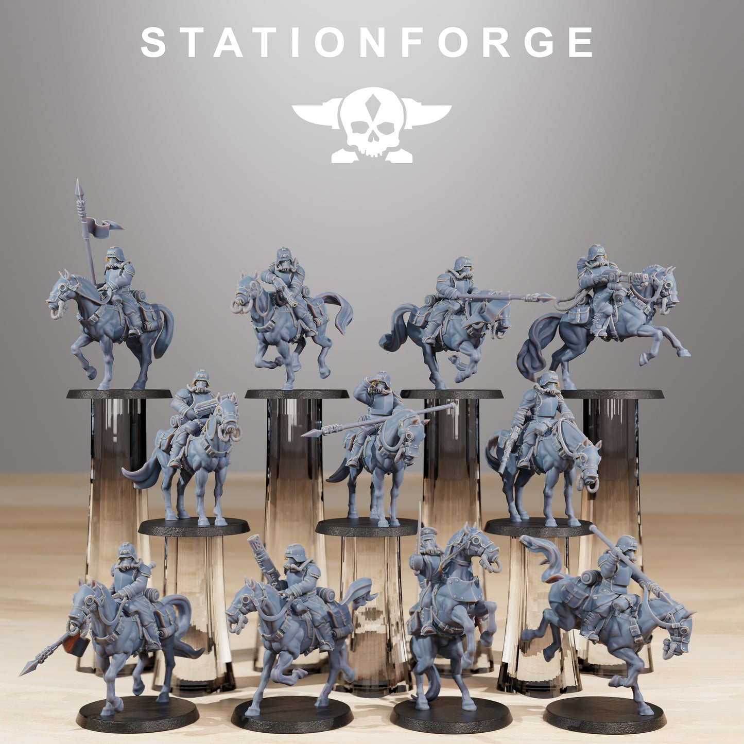 Produktová fotografie 28mm Tabletop miniatur Stationforge: Kavalerie