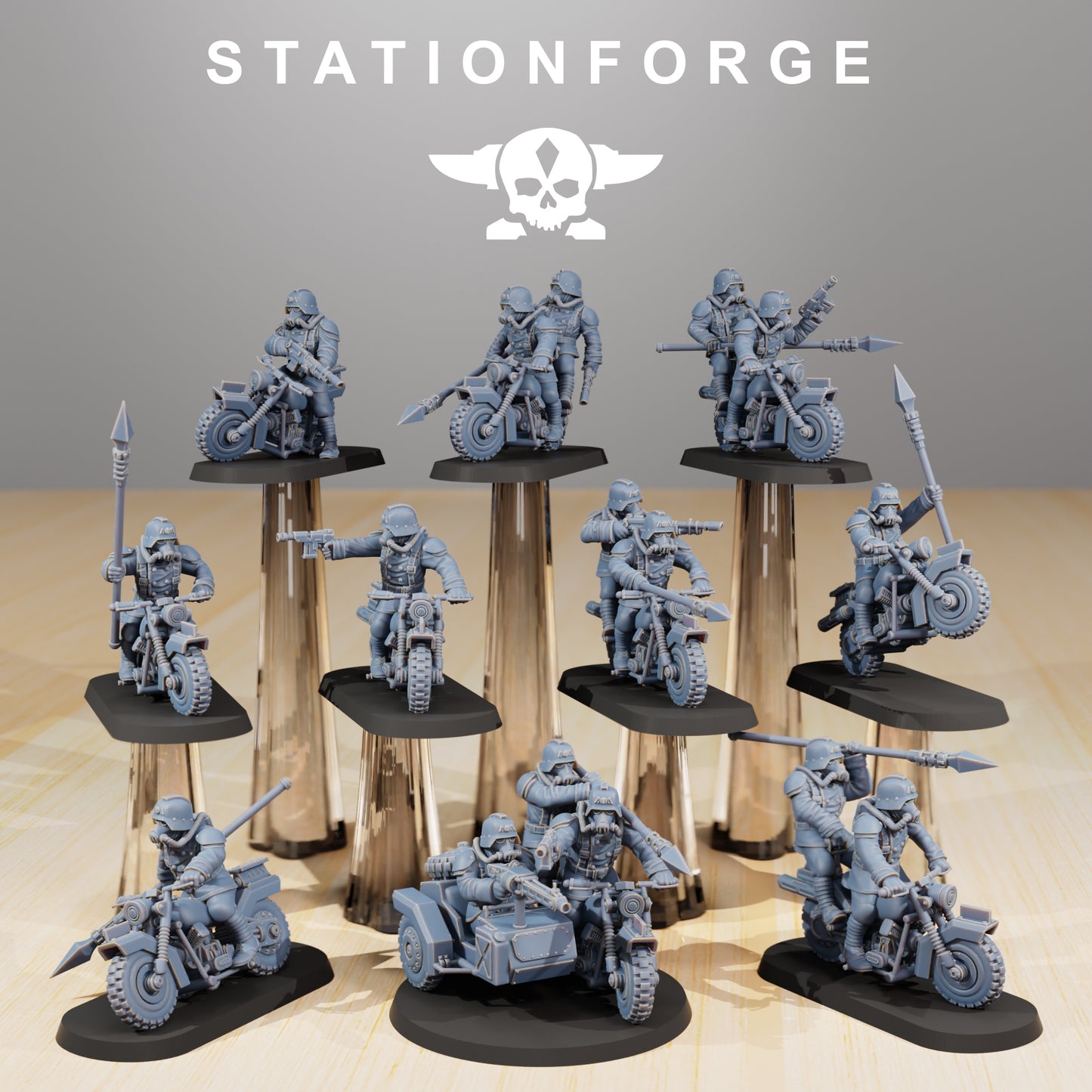 Product photo 28mm tabletop minis Stationforge: Death Bikers