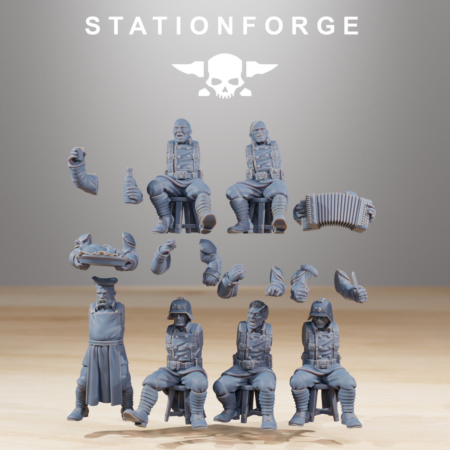 Foto do produto 28mm Tabletop Minis Stationforge: Festa de Fim de Ano