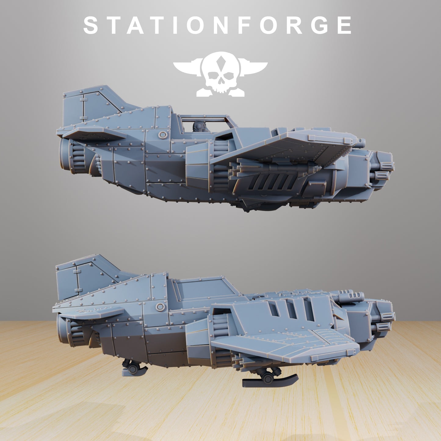 Produktová fotografie 28mm Tabletop Minis Stationforge: Stíhací letoun