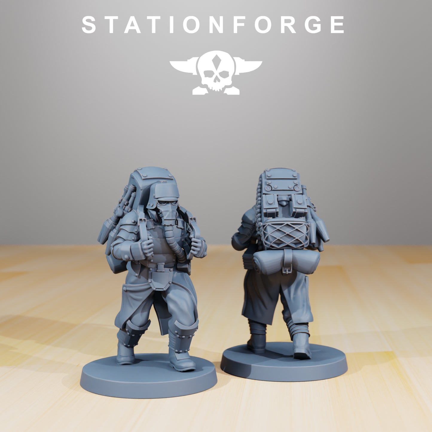 Produktová fotografie 28mm Tabletop Minis Stationforge: Ochranný tým