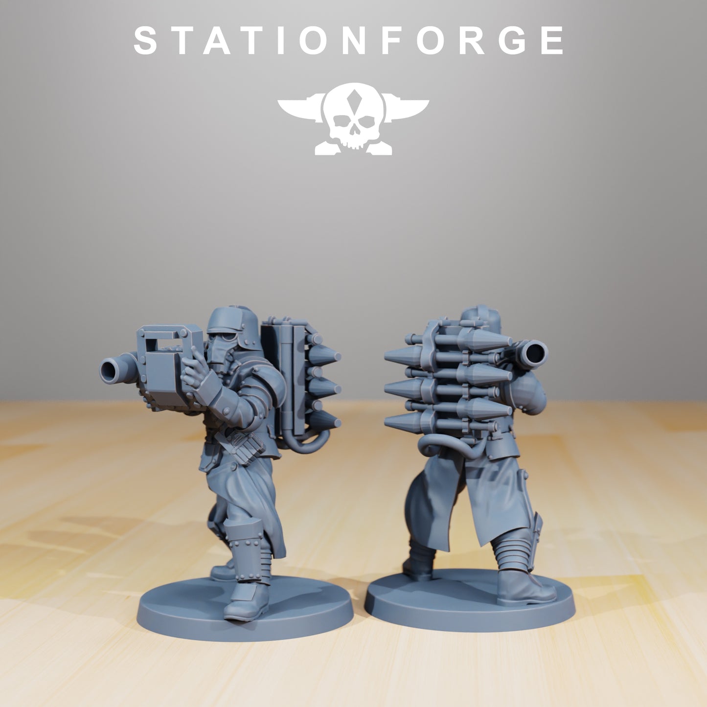 Produktová fotografie 28mm Tabletop Minis Stationforge: Ochranný tým