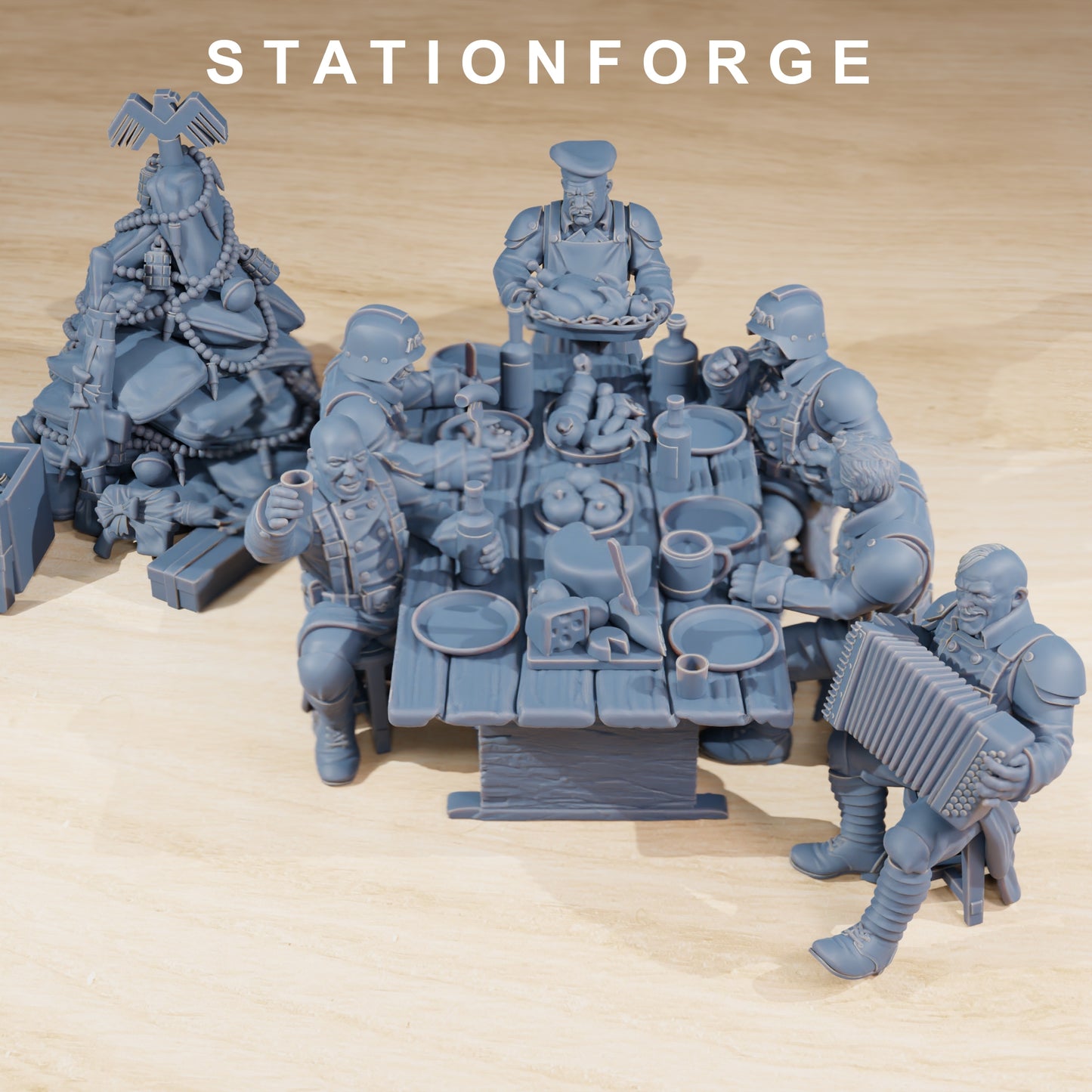 Foto do produto 28mm Tabletop Minis Stationforge: Festa de Fim de Ano