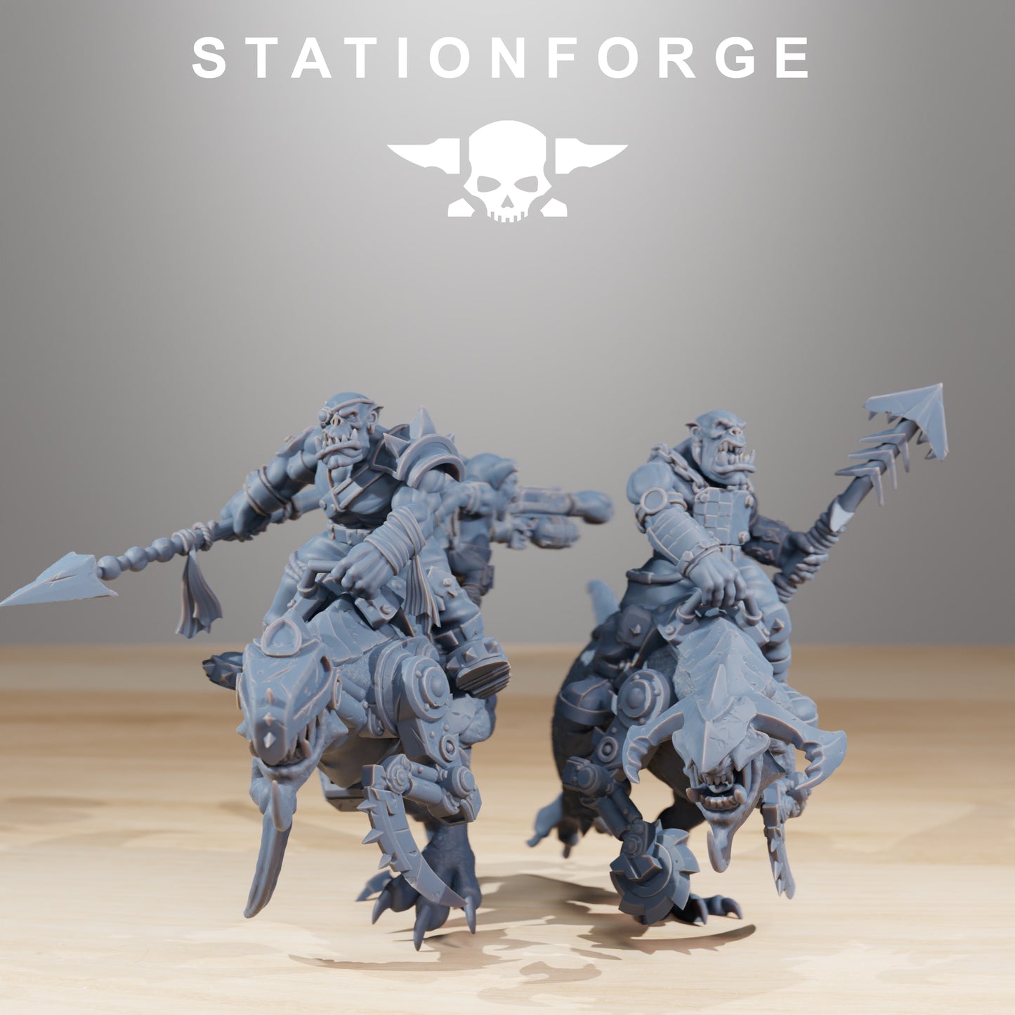 Produktová fotografie 28mm Tabletop Minis Stationforge: Jezdci bestií
