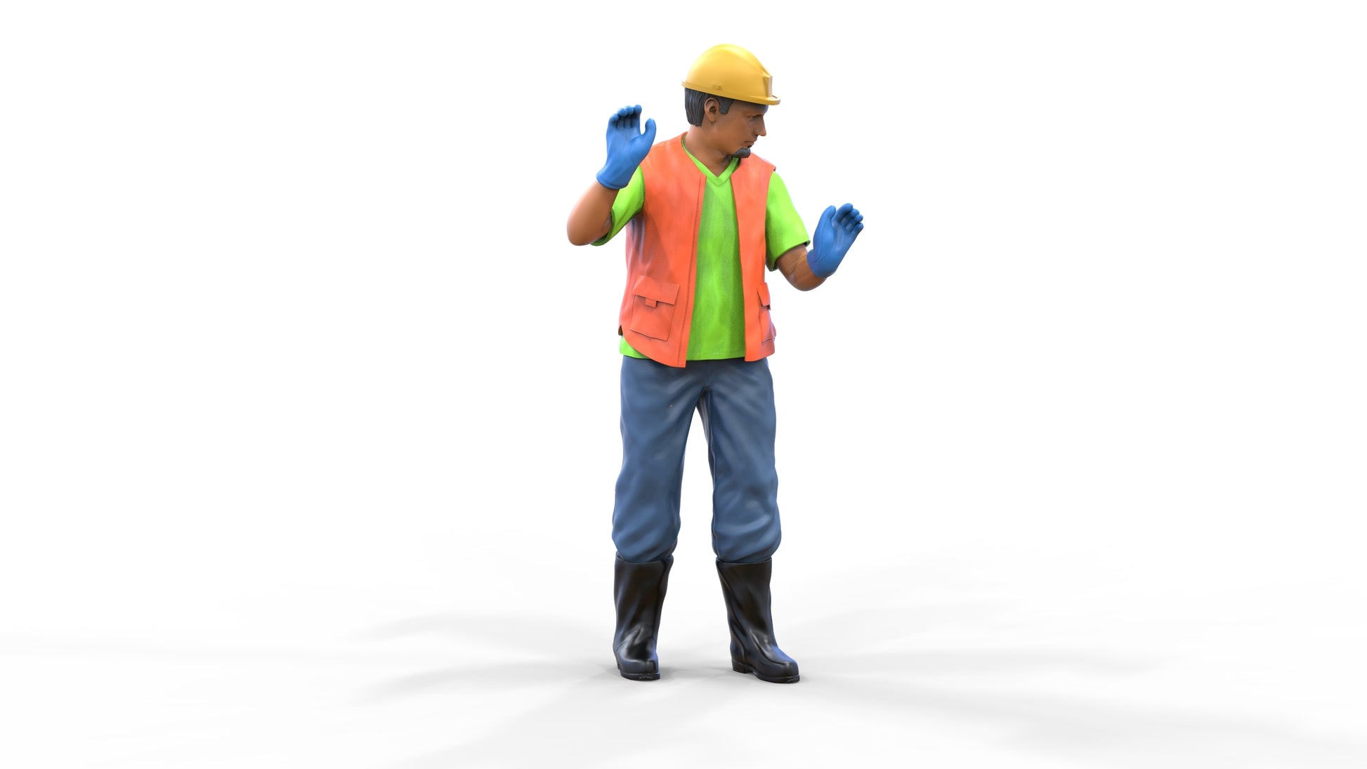 Produktfoto Diorama und Modellbau Miniatur Figur: Bauarbeiter 3