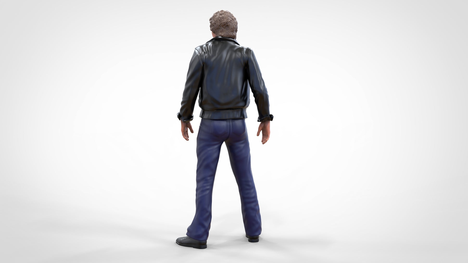 Produktfoto Diorama und Modellbau Miniatur Figur: Mann in Lederjacke