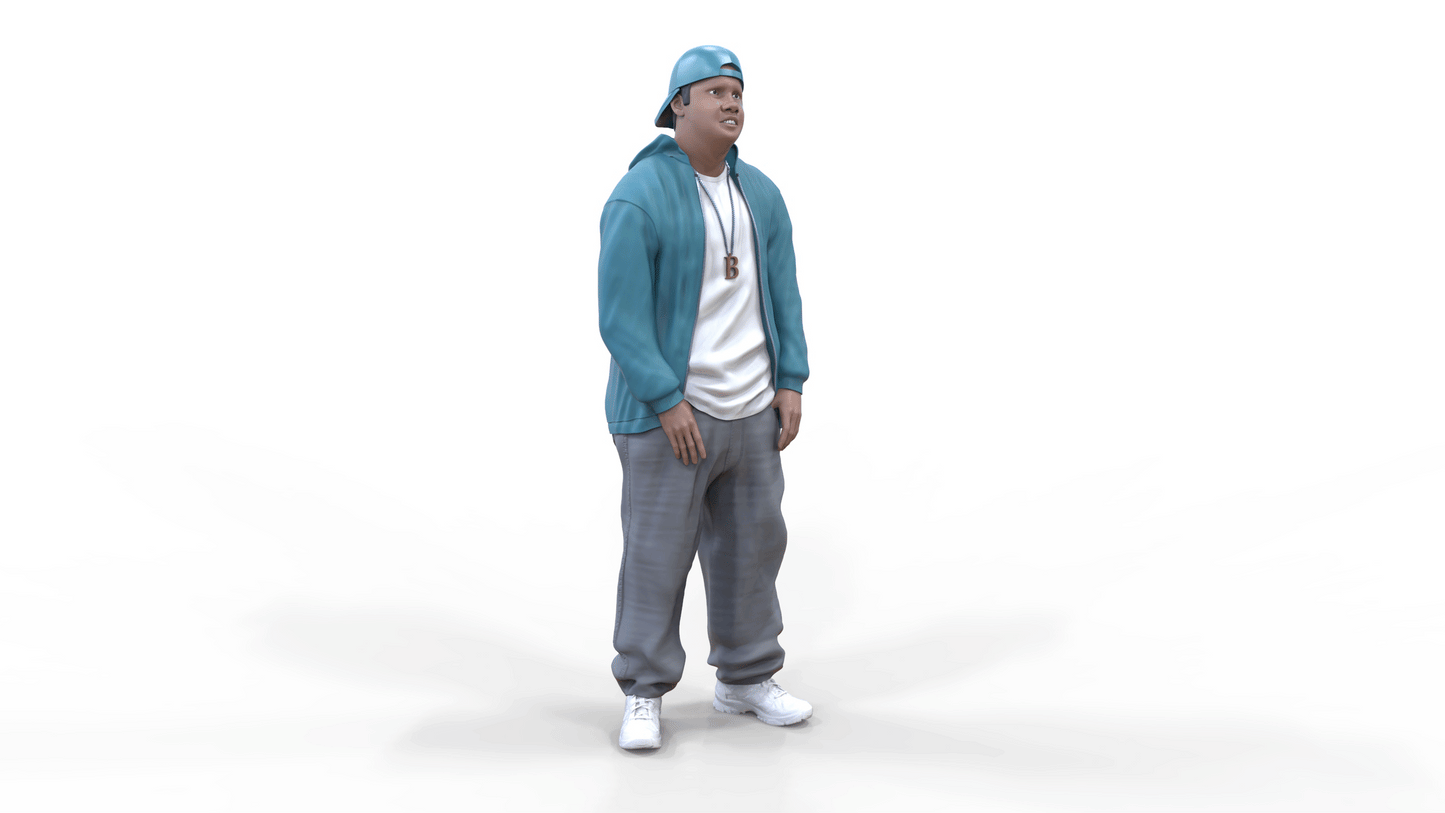 Produktová fotografie dioráma a modelářská miniatura figurky: Homie | Gangster | Hip Hopper 2