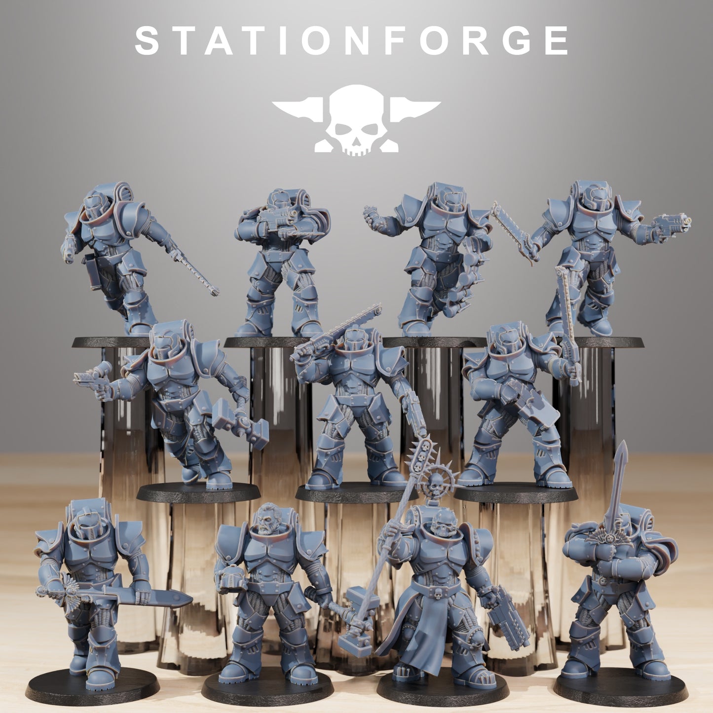 Produktová fotografie 28mm Tabletop miniatury Stationforge: Blízká pěchota