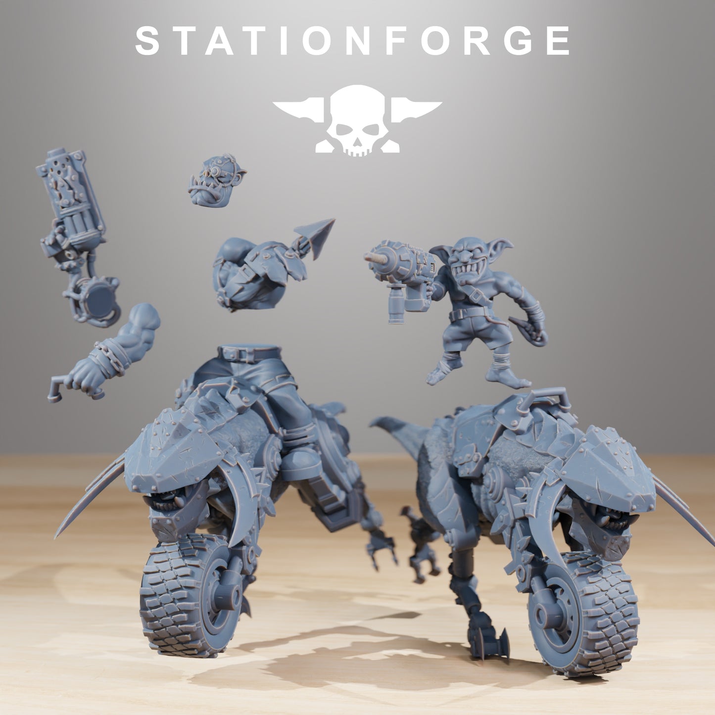 Produktová fotografie 28mm Tabletop Minis Stationforge: Jezdci bestií