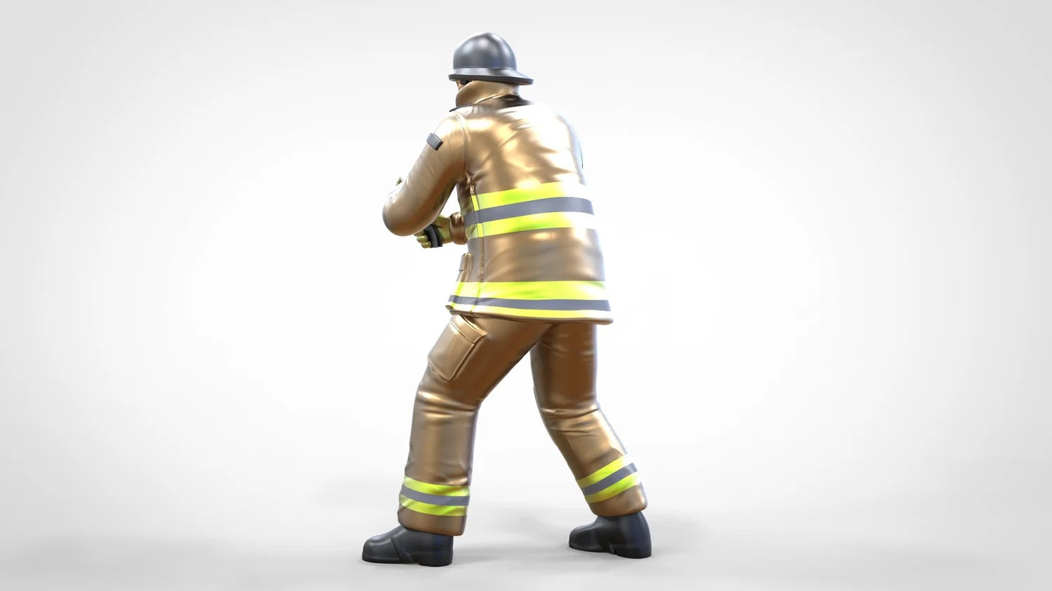 Product photo diorama and model building miniature figure: firefighter 1