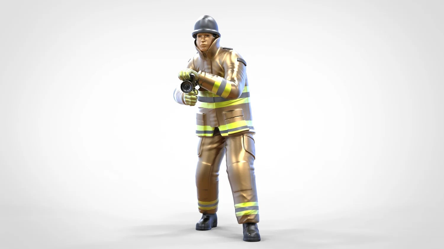 Product photo diorama and model building miniature figure: firefighter 1