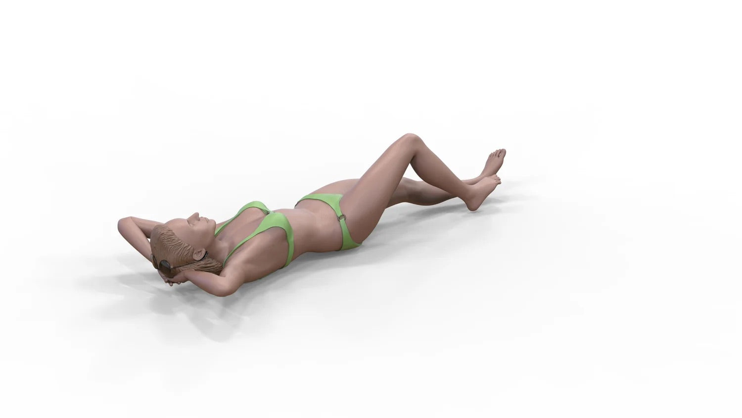 Produktfoto Diorama und Modellbau Miniatur Figur: Frau am Strand 3