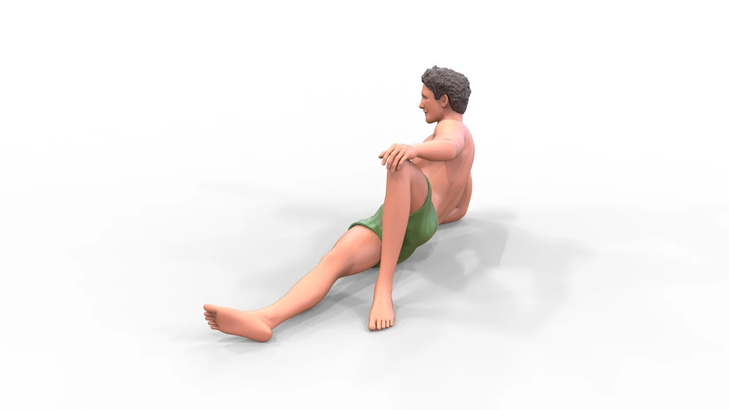 Produktfoto Diorama und Modellbau Miniatur Figur: Mann am Strand 1