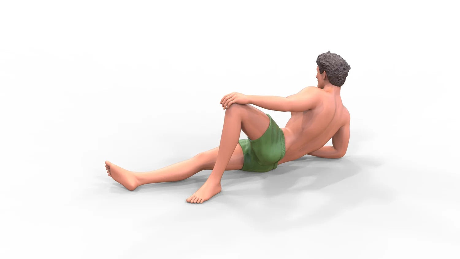 Produktfoto Diorama und Modellbau Miniatur Figur: Mann am Strand 1