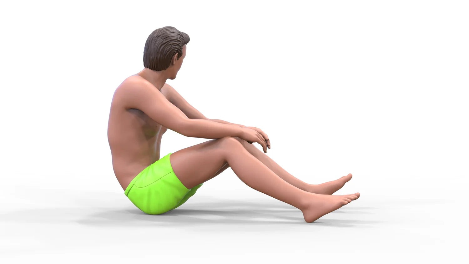 Produktfoto Diorama und Modellbau Miniatur Figur: Mann am Strand 2