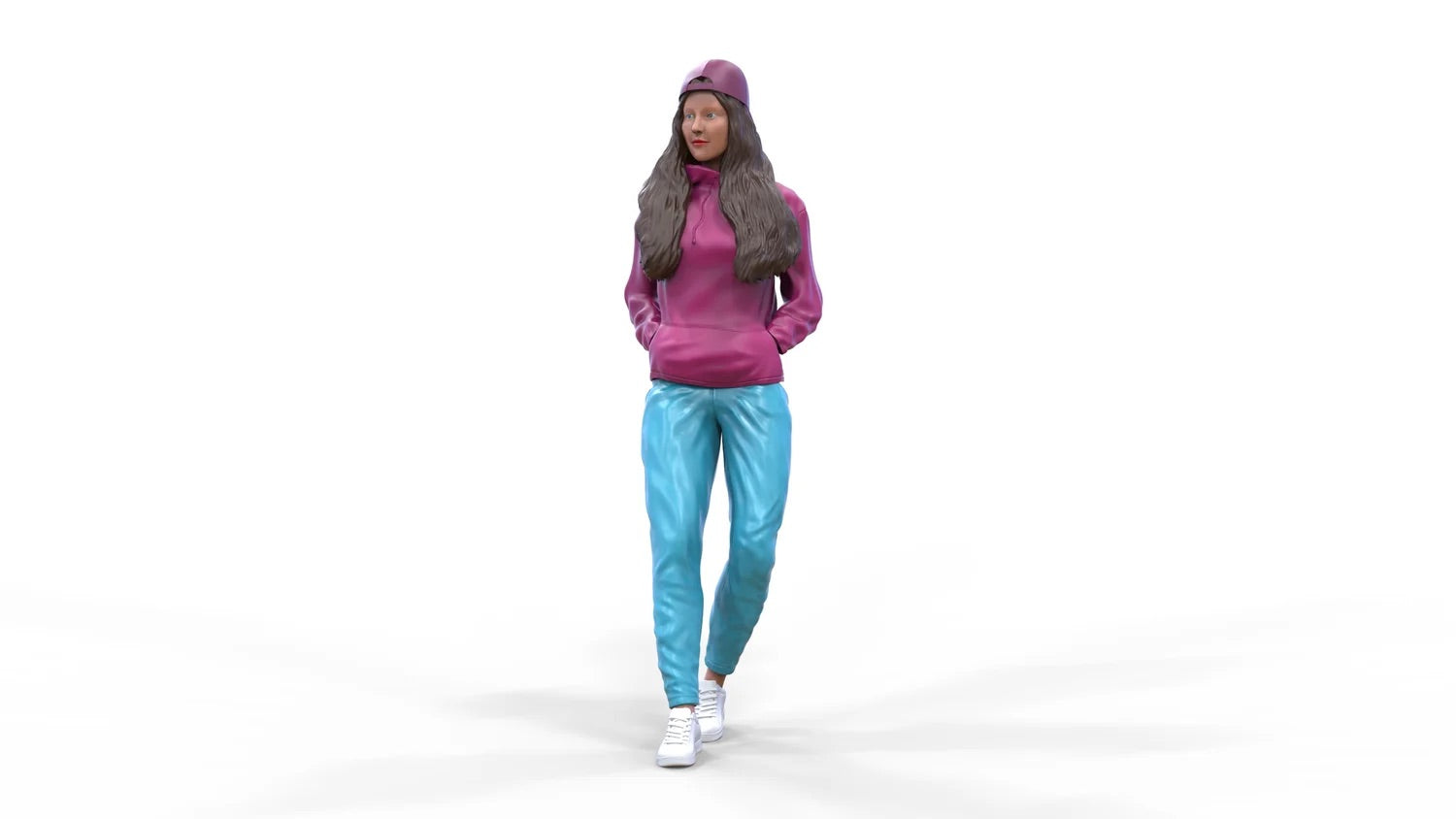 Foto del prodotto Diorama e Modellismo Miniatura Figura: Donna con Hoodie | Hip Hopper