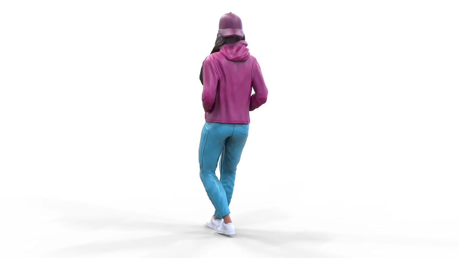 Foto del prodotto Diorama e Modellismo Miniatura Figura: Donna con Hoodie | Hip Hopper