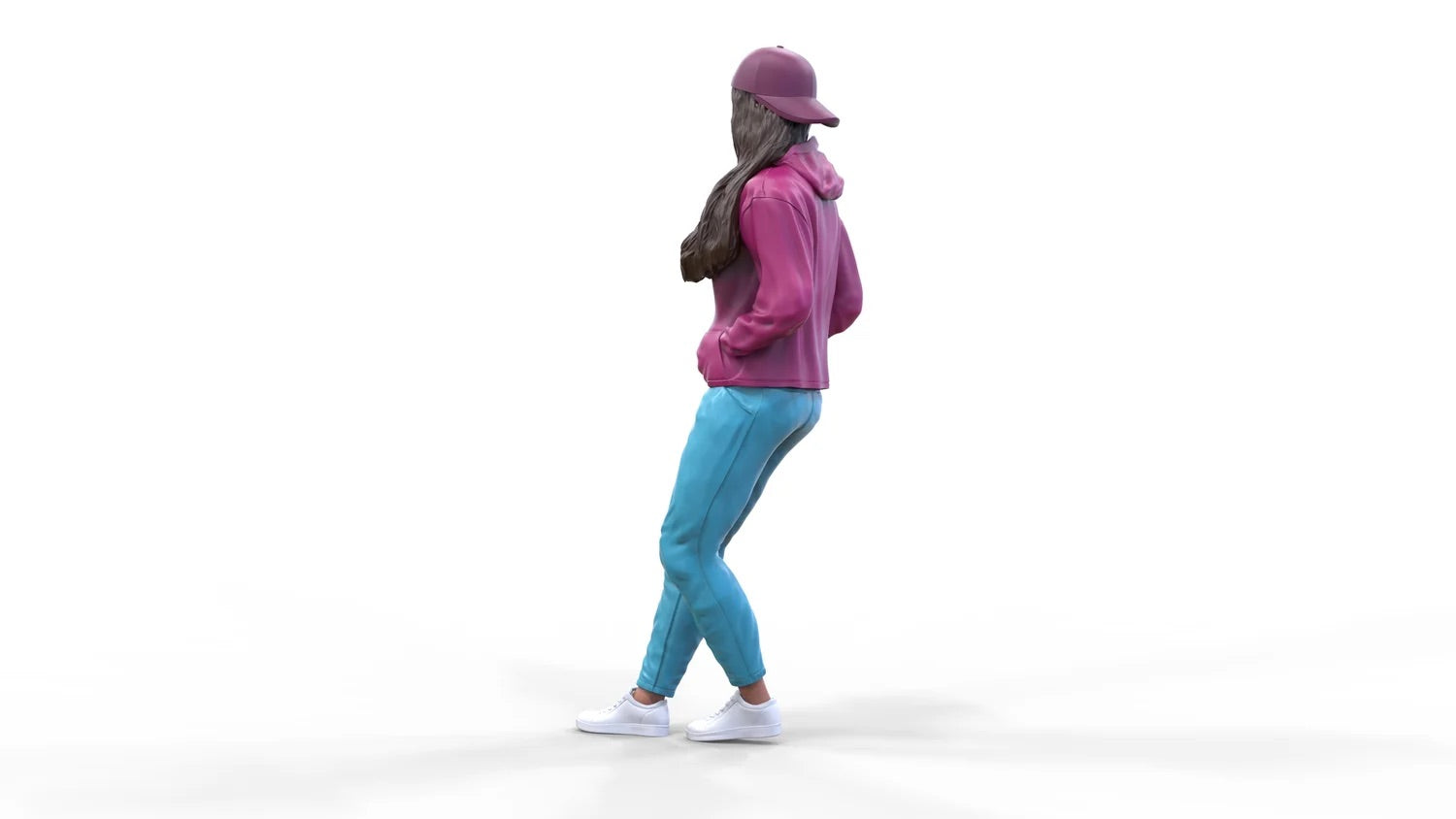 Foto del prodotto Diorama e Modellismo Miniatura Figura: Donna con Hoodie | Hip Hopper