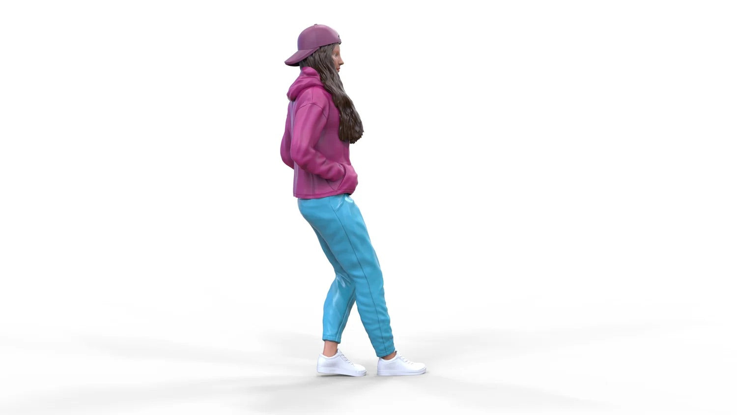 Foto del prodotto Diorama e Modellismo Miniatura Figura: Donna con Hoodie | Hip Hopper