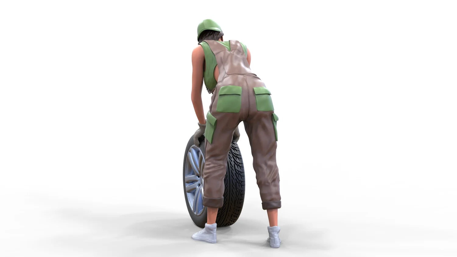 Produktfoto Diorama und Modellbau Miniatur Figur: Mechanikerin 1