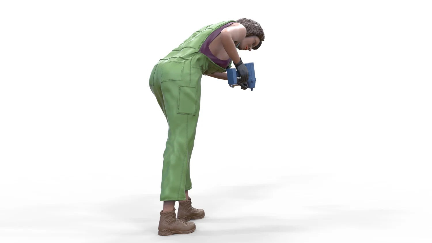 Produktfoto Diorama und Modellbau Miniatur Figur: Mechanikerin 3