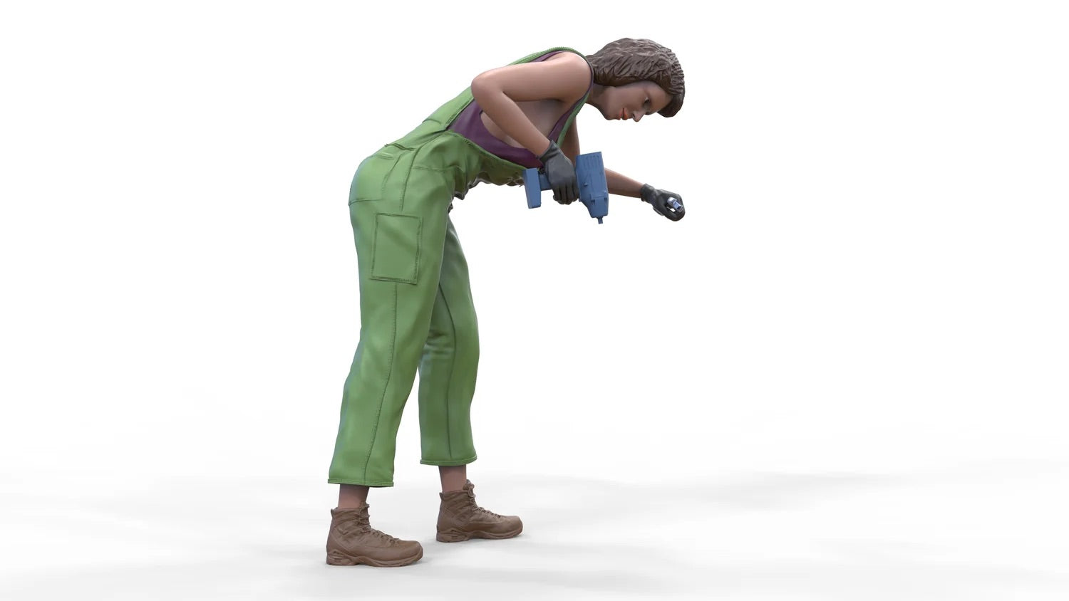 Produktfoto Diorama und Modellbau Miniatur Figur: Mechanikerin 3