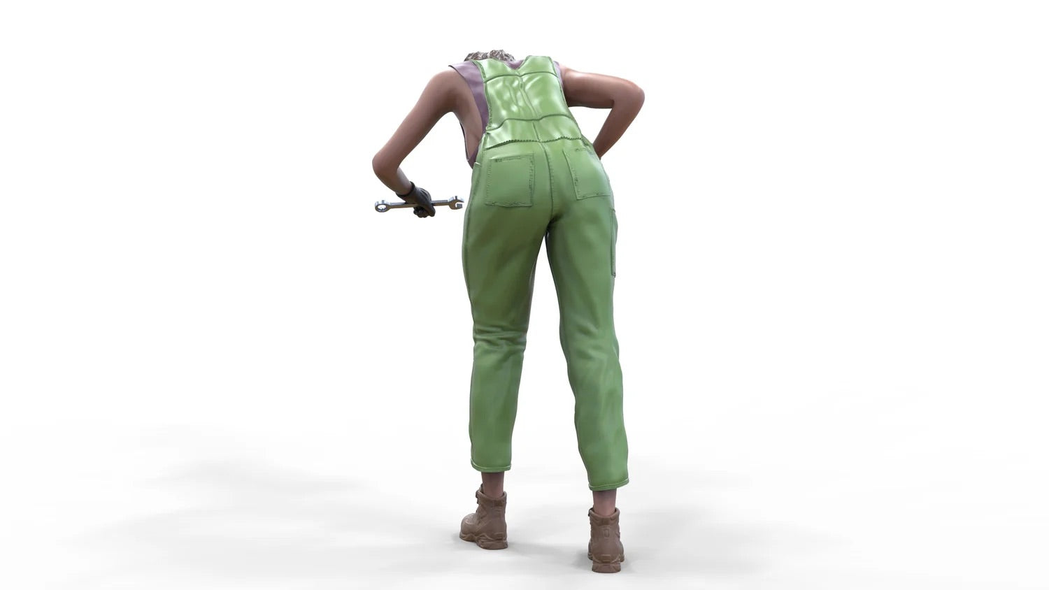 Produktfoto Diorama und Modellbau Miniatur Figur: Mechanikerin 3